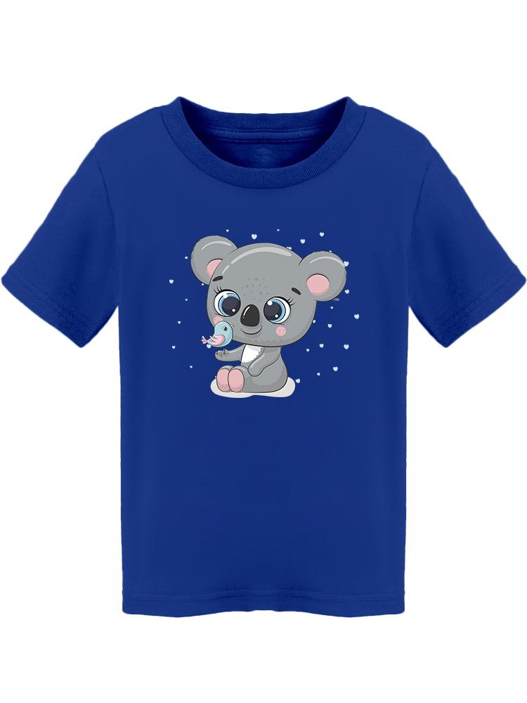Cute Baby Koala With Bird Tee Toddler's -Image by Shutterstock
