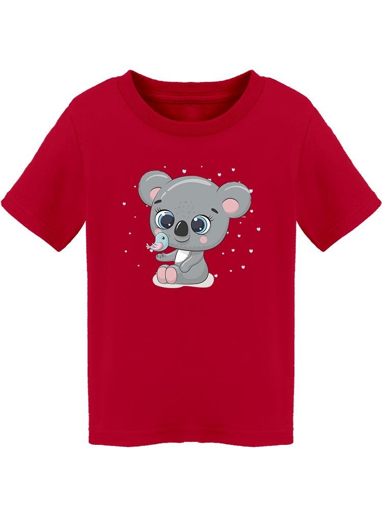 Cute Baby Koala With Bird Tee Toddler's -Image by Shutterstock