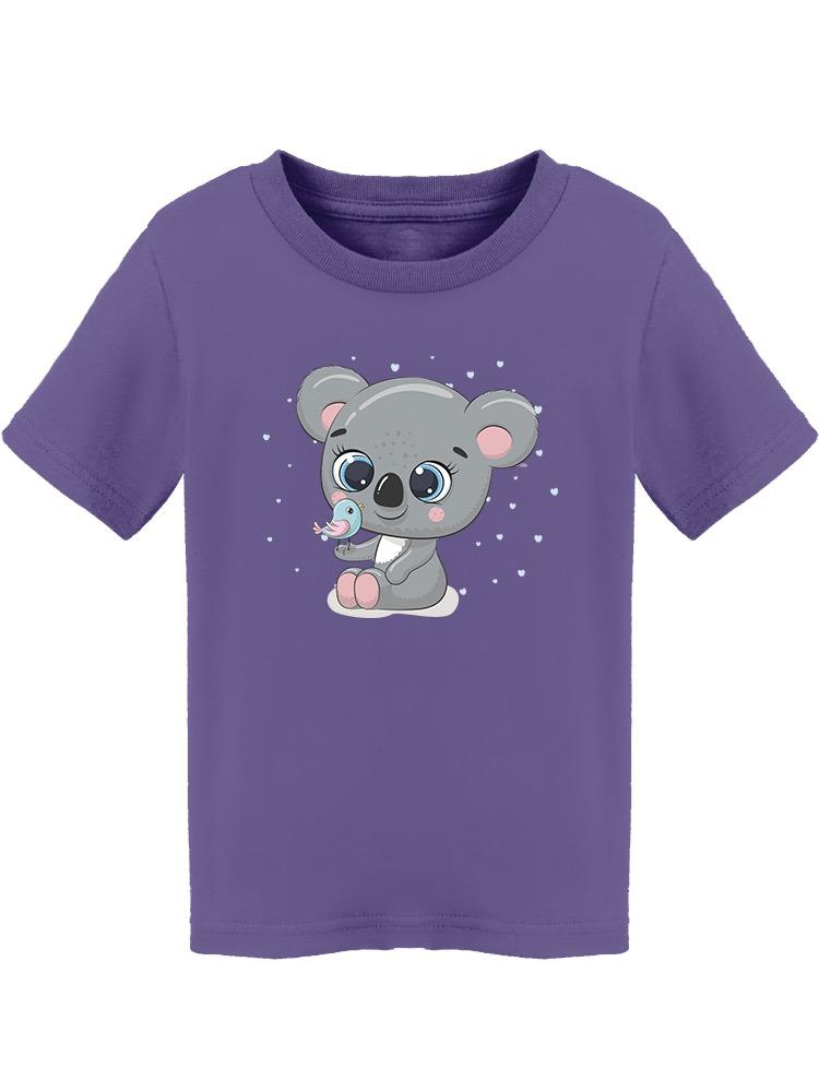 Cute Baby Koala With Bird Tee Toddler's -Image by Shutterstock